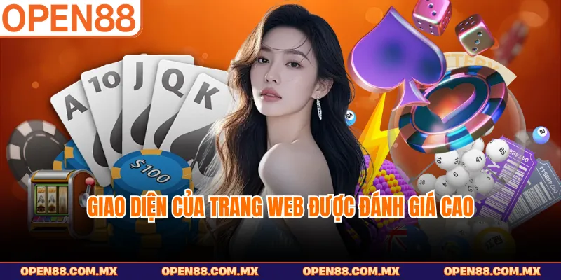 Giao diện của trang web được đánh giá cao